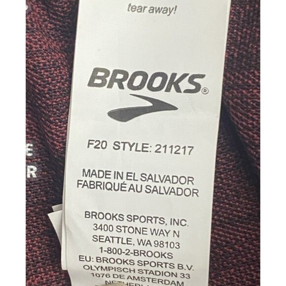 Brooks NWT Men Size Small Heather Merlot Rep 8” Shorts Pockets Wicking No Liner - Picture 4 of 11
